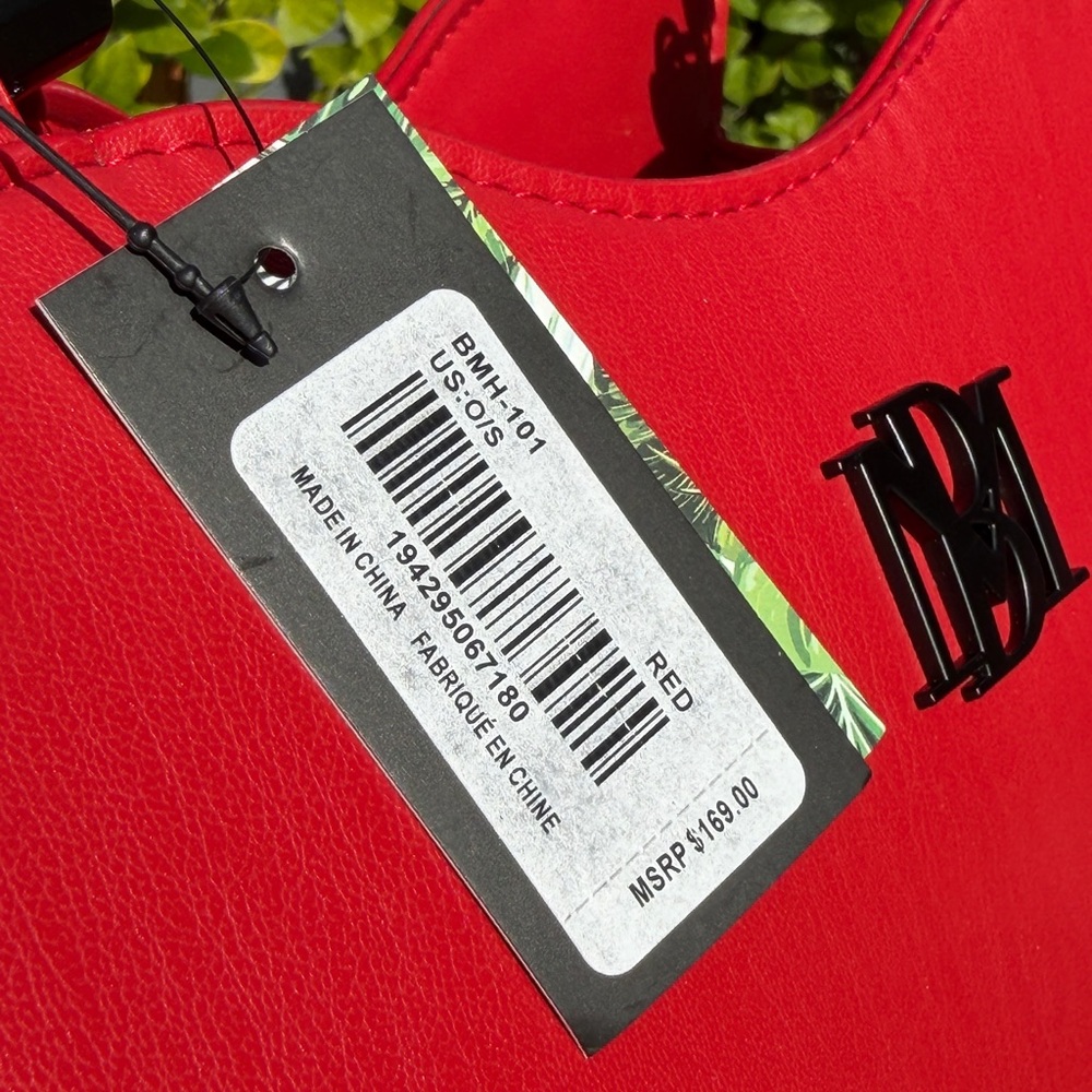 BADGLEY MISCHKA Red Tote with Braided Handles - Picture 12 of 13